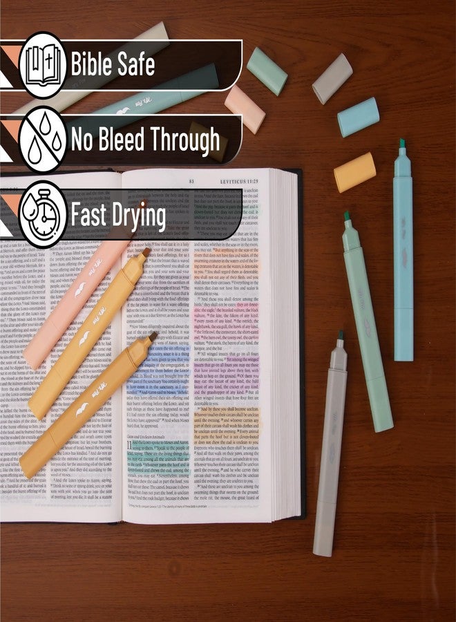 Mr. Pen- Aesthetic Bible Highlighters No Bleed Through Assorted Color, 8pcs, Ocean Dune, Cute Highlighter Dual Tip for Journaling Supplies and School Accessories, Bible Highlighters and Pens No Bleed - Image 4