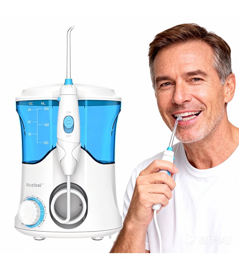 White Water Flosser Large Capacity 10 Pressure Settings 7 Nozzles Electric Oral Irrigator Power Supply 110V 220V - Image 1