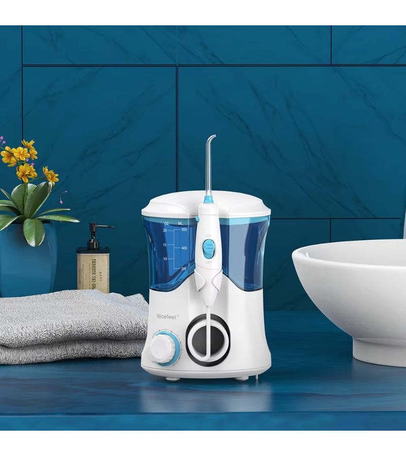 White Water Flosser Large Capacity 10 Pressure Settings 7 Nozzles Electric Oral Irrigator Power Supply 110V 220V - Image 3
