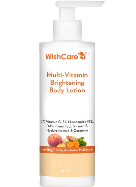 Multi Vitamin Brightening Body Lotion 5% Vitamin C 5% Niacinamide B3  Panthenol B5 Vitamin E Turmeric and Kakadu Plum  For  Men  and Women  200 Ml
