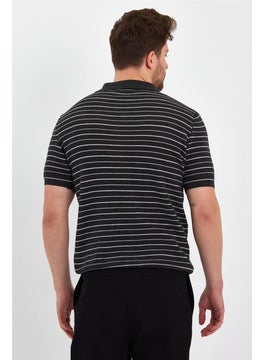 Cool Tarz Cool Style Smoke Men's Polo Collar Striped Knitwear T-SHIRT-TRZ19124R02S  - Image 5