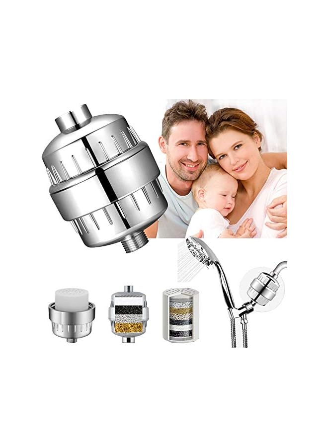 The Bros 15 Stage Shower Head Water Purifier System, Shower Filter,Gray - Image 5