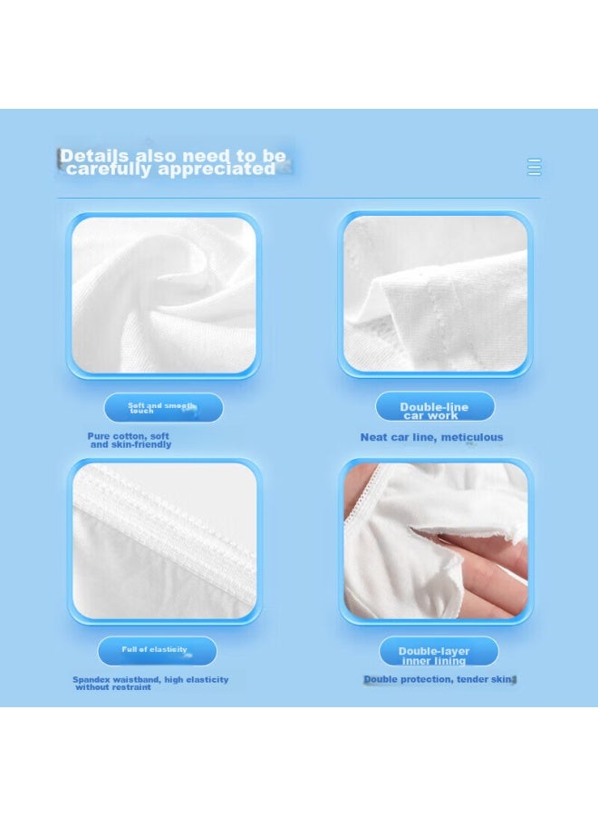 Free Go Freego Children's Disposable Underwear, Triangle Travel Pure Cotton Breathable Sterilized, For Older Children And Teenagers, 5-pack, Girls' M Size  - Image 2