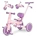 Bobike Toddler Bike with Push HandleTricycles for 1 to 3 Years Old Toddler Tricycle with Push Handle for Boy Girl Baby Balance Bike with Adjustable Seat Height and Removable Pedal Deep Purple - Image 2