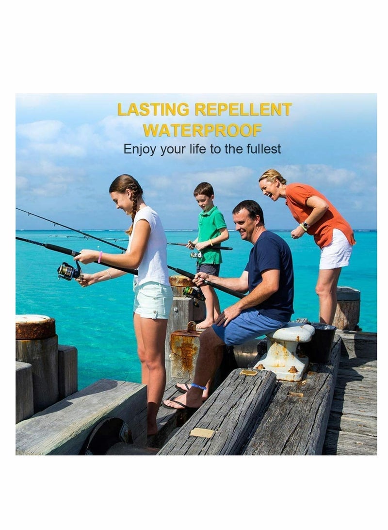 KASTWAVE 12 Pack Reusable Bracelet Natural And Waterproof Wrist Bands For Children And Adults Nature Citronella Lemongrass And Eucalyptus Individually Wrapped Travel Protection Outdoor Indoor - Image 5