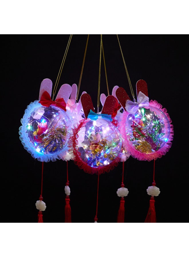 New Year's Eve Luminous Satchel Lanterns, Lantern Festival, Mid-Autumn Festival, Han Dynasty Costumes, Lotus Lanterns, Palace Ancient Style Projection Lotus 