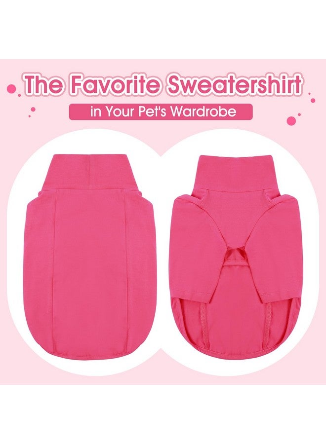 روزكيتش تي شيرت ROZKITCH للكلاب متوسطة الحجم، أولاد وبنات، تي شيرتات للكلاب بنمط سادة، بيجامات للحيوانات الأليفة، ملابس ناعمة ومرنة للكلاب متوسطة الحجم، تي شيرتات خفيفة الوزن، ملابس حيوانات أليفة وردية كبيرة - Image 2