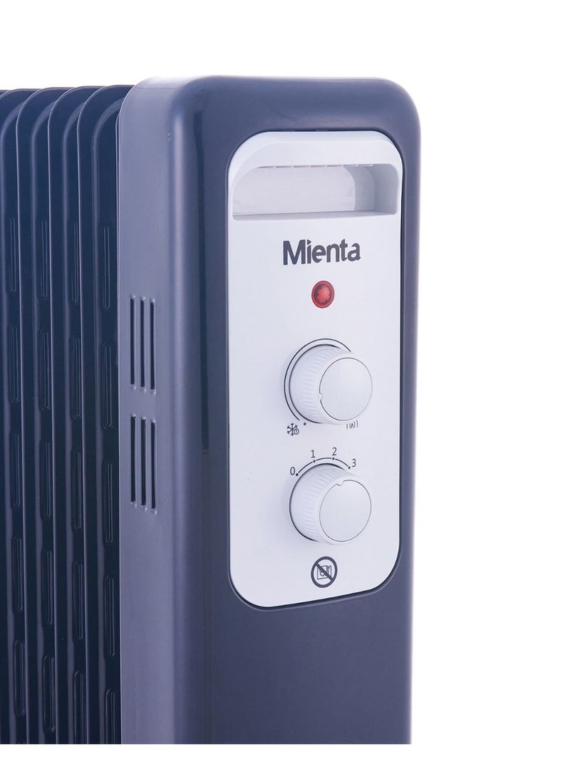 Mienta - Oil Heater, 11 Fin, 2300 Watts, Black- OR37719B - Image 1