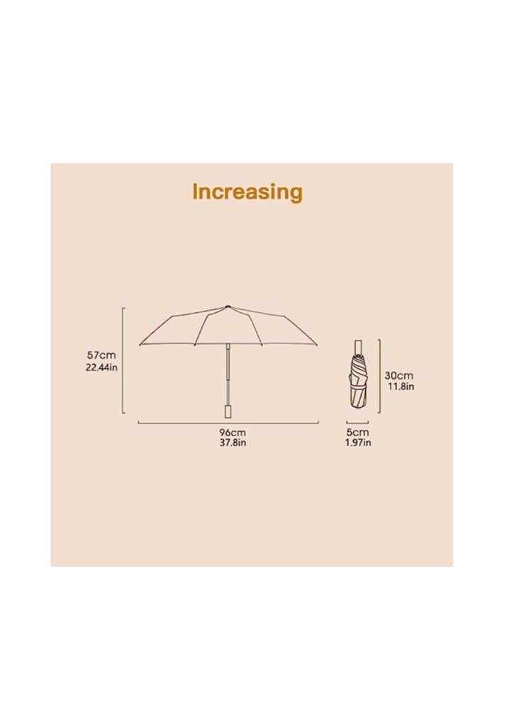 KASTWAVE Umbrella, Folding Compact Travel Umbrella, Ergonomic Handle Automatic Open Close, Portable, Ergonomic Handle, 99 UV Protection, Rain Sun, Umbrella, Parasol - Popular Style for women and men - Image 3