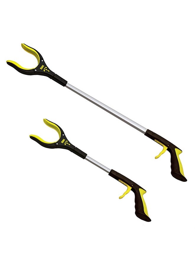 RMS 2-Pack 34 Inch and 21 Inch Grabber Reacher with Rotating Jaw - Mobility Aid Reaching Assist Tool  - Image 1