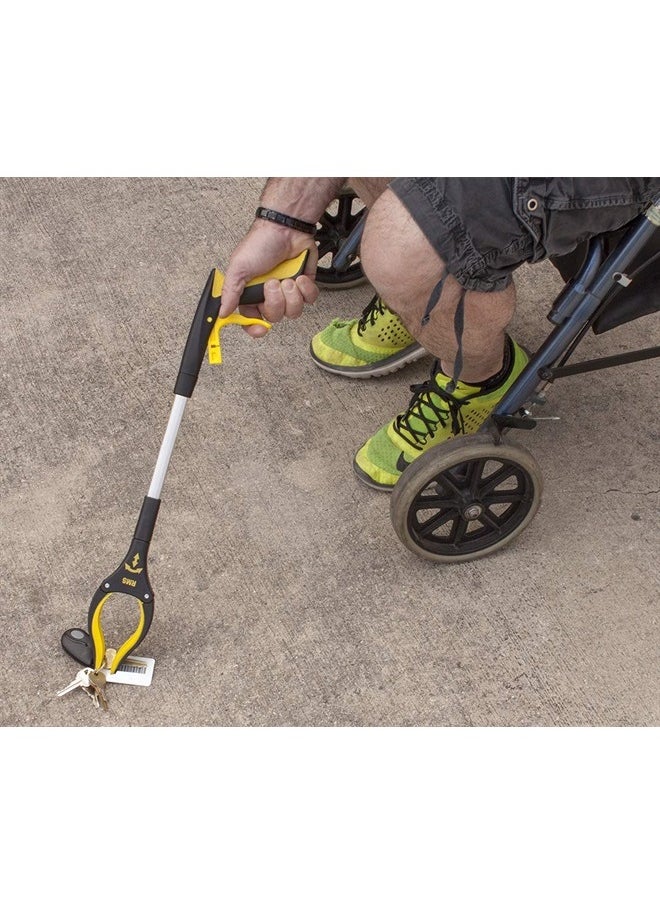 2-Pack 34 Inch and 21 Inch Grabber Reacher with Rotating Jaw - Mobility Aid Reaching Assist Tool