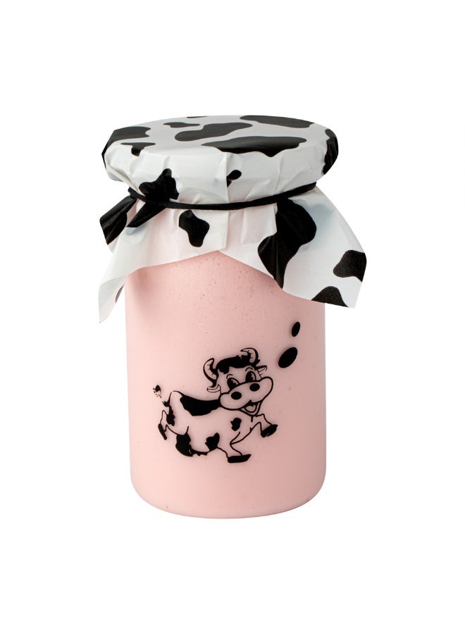 Restaurantware 4.5 Inch x 4 Inch Yogurt Jar Wrappers, 500 With Rubber Band Wrappers For Pudding Containers - Grease Resistant, Disposable, Cow Print Plastic Chia Pudding Jar Covers, Reuseable, - Image 2