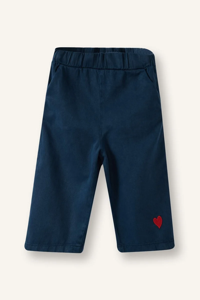 ديفاكتو Wide Leg Embroidered Gabardine Trousers