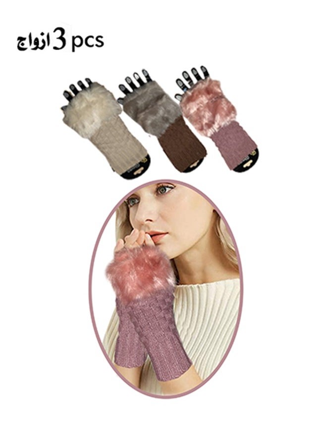 SD - 3 Winter Women's Gloves Multicolor For Occasions, Cars And School - Image 1