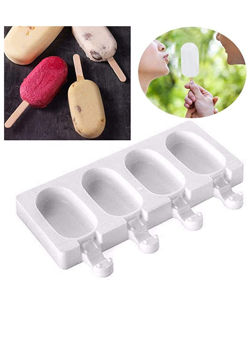 KASTWAVE - Silicone Ice Cream Molds, Ice lolly Moulds, Freezer Ice Cream Molds Maker with Popsicle Sticks, BPA Free Ice Cream Moulds, Reusable Ice Pop Mould - Image 1
