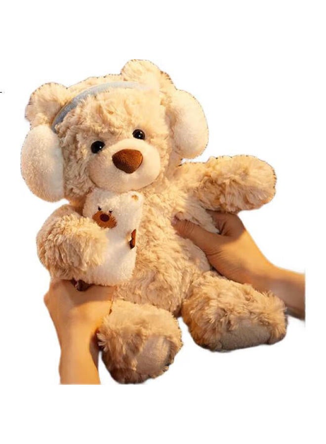 Miniso Jifu Teddy Bear Overalls Sitting Posture Plush Toy Doll Bear Doll Pillow Birthday Gift For Girls - Image 3