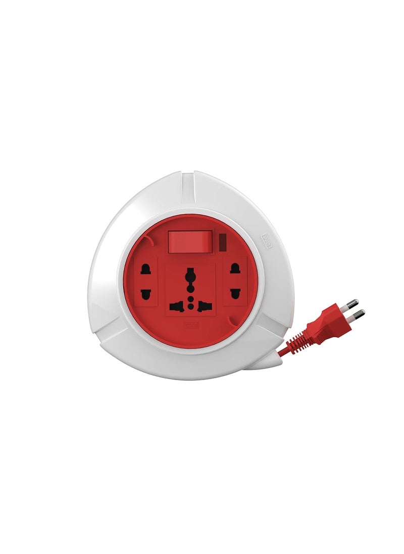 GM GM 3041 Trio 2 Pin Flex Box 5 Mtr with Indicator International Socket  - Image 1