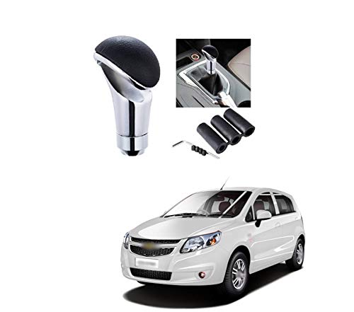 PRIKNIK Black Car Gear Shifter Lever Manual Modified Shifter Knob Handle Shift Lever Fit with 8mm 10mm 12mm Adapters Compatible with C-hevrolet S-ail U-V-A - Image 1