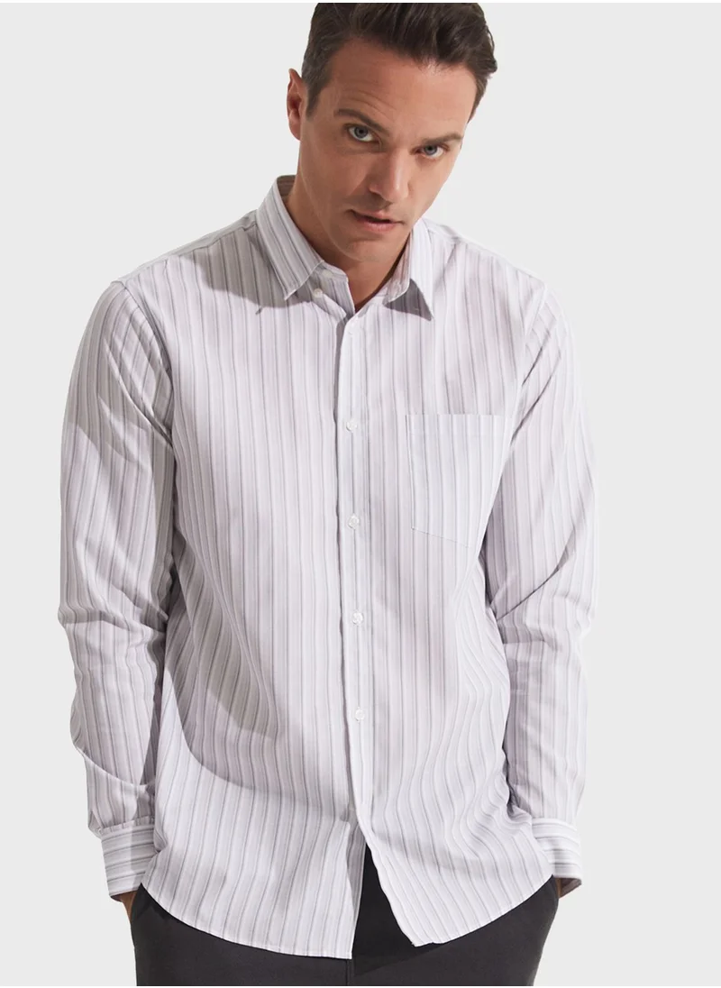 JUNE Striped Regualr Fit Shirt