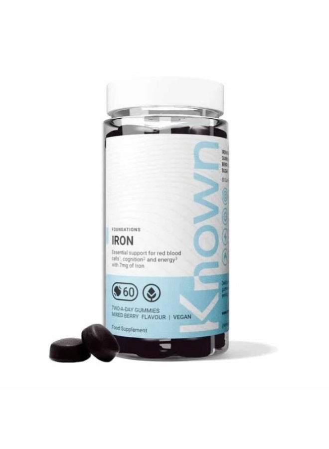 Known Iron Vegan Gummies Supplement | 7mg Iron |Energy, Immune Support - Image 1
