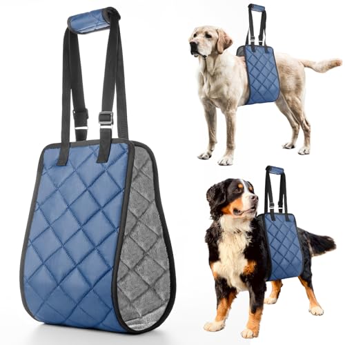 Moonsea Adjustable Dog Sling Dog Lift Harness for Large Dogs Hind Leg Support Portable Soft Lift Support and Rehab Harness for Weak Rear Legs for Senior Injured Disabled and After Surgery Dogs Large - Image 1