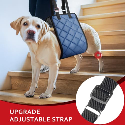 Moonsea Adjustable Dog Sling Dog Lift Harness for Large Dogs Hind Leg Support Portable Soft Lift Support and Rehab Harness for Weak Rear Legs for Senior Injured Disabled and After Surgery Dogs Large - Image 3