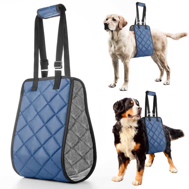 Moonsea Adjustable Dog Sling Dog Lift Harness for Large Dogs Hind Leg Support Portable Soft Lift Support and Rehab Harness for Weak Rear Legs for Senior Injured Disabled and After Surgery Dogs Large - Image 2