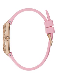 GUESS Rose Gold Tone Case Pink Silicone Watch GW0034L3  - Image 2