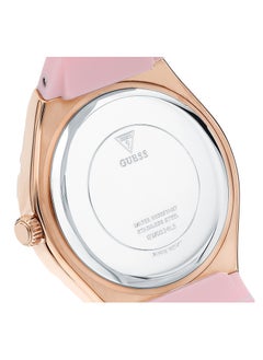 GUESS Rose Gold Tone Case Pink Silicone Watch GW0034L3  - Image 3