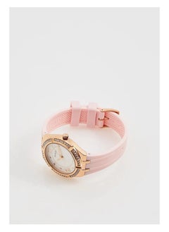 GUESS Rose Gold Tone Case Pink Silicone Watch GW0034L3  - Image 4