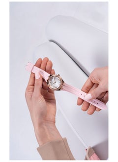 GUESS Rose Gold Tone Case Pink Silicone Watch GW0034L3  - Image 5