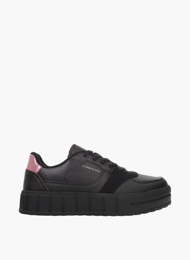 LUMBERJACK Women's Panelled Lace-Up Sneakers