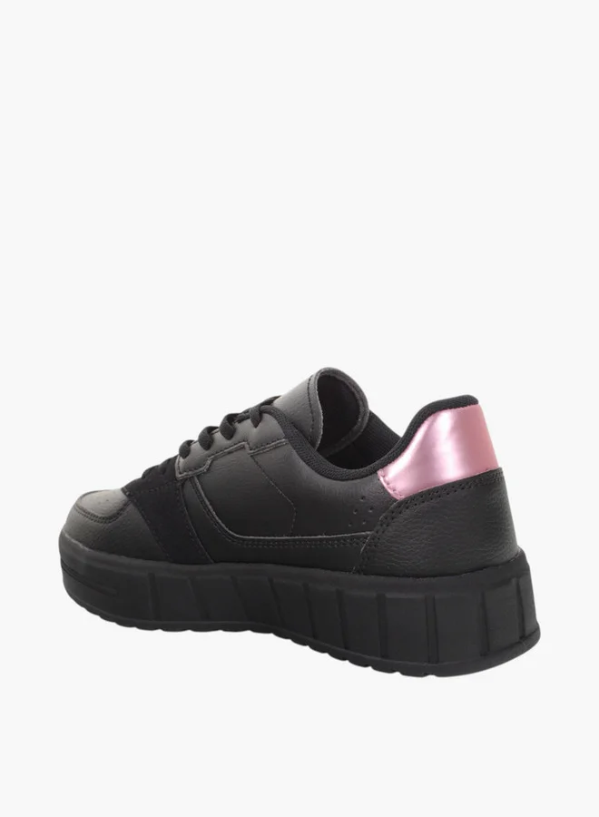 LUMBERJACK Women's Panelled Lace-Up Sneakers
