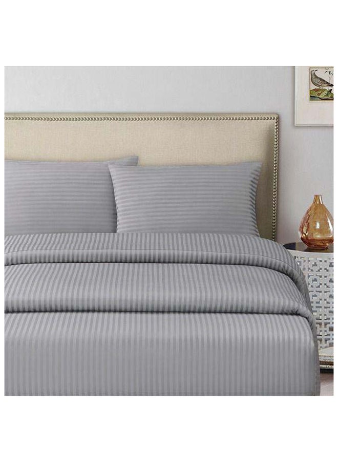 Hotel Collection HOTEL COLLECTION Light Grey King Flat Sheet with 2 Pillow Cases 240x260 cm  - Image 2