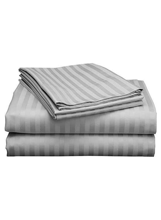 Hotel Collection HOTEL COLLECTION Light Grey King Flat Sheet with 2 Pillow Cases 240x260 cm  - Image 4