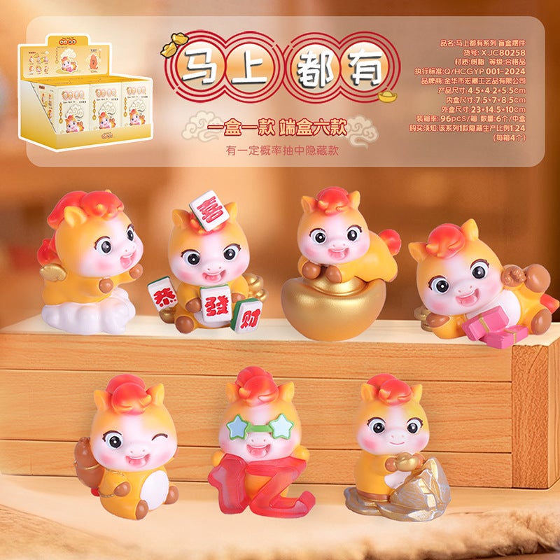 Trending Animation Merchandise Cute Creative Trendy Handmade Resin Blind Box Figurines Children's Holiday Gifts - Image 1