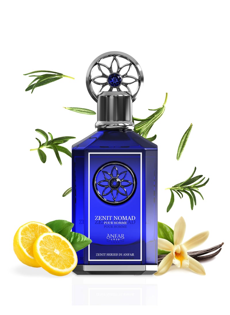 Anfar ANFAR 1950 ZENIT NOMAD Pour HOMME Extrait de Parfum, 100 ml, Lemon, Pineapple, Bergamot, Pepper, Birch,FOR MEN,100ML  - Image 2