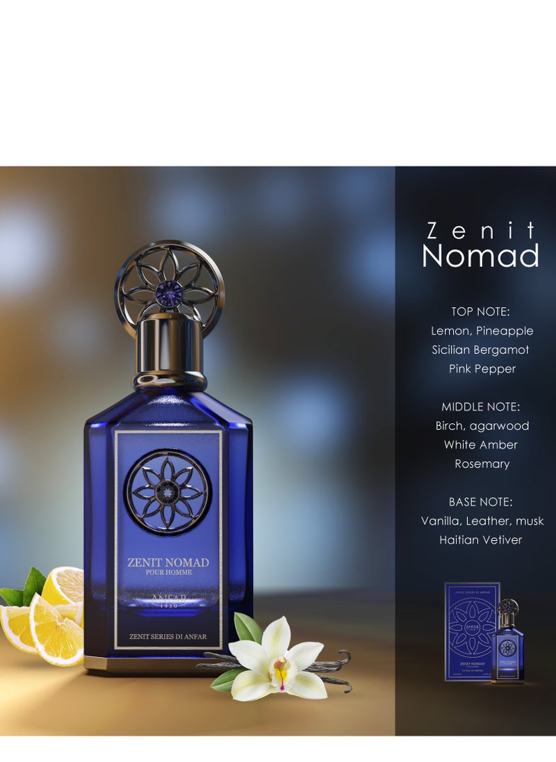 Anfar ANFAR 1950 ZENIT NOMAD Pour HOMME Extrait de Parfum, 100 ml, Lemon, Pineapple, Bergamot, Pepper, Birch,FOR MEN,100ML  - Image 3