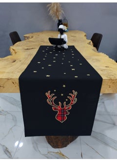 Tanem Home Deer Embroidered Placemat Runner 40 x 140 cm New Year Deer 