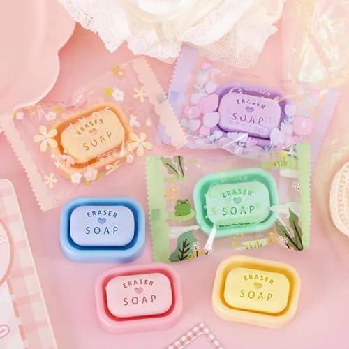 Parshya Mini Soap Eraser Rubber for Kids Girls Boys Childern Birthday Return Gift,Classroom Non Dust Eraser Birthday Return Gift School College Stationery Suppliers(Pack of 4pcs) - Image 2