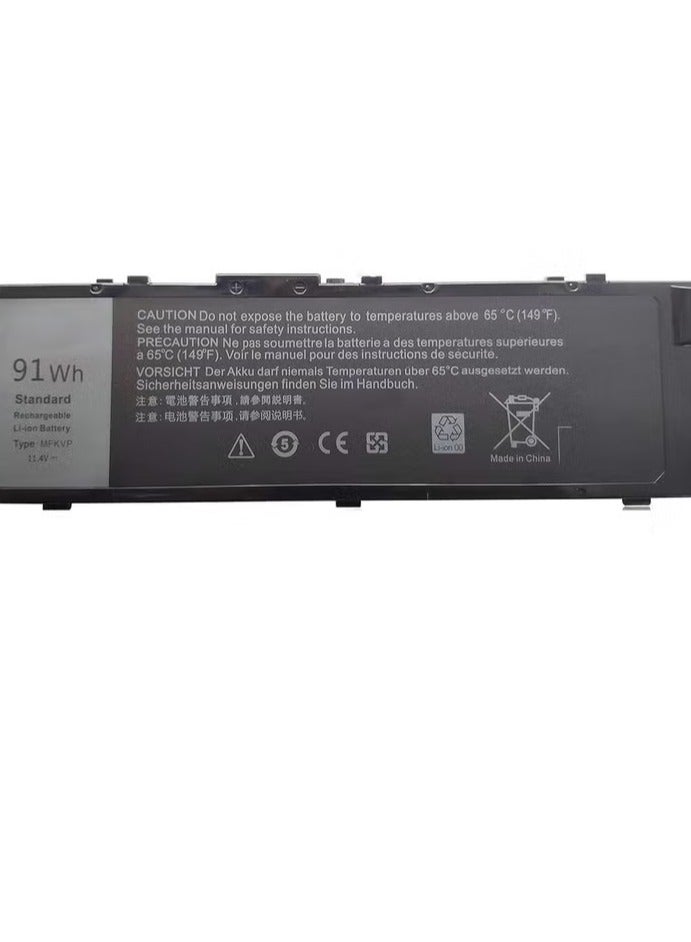 MFKVP Laptop Battery Compatible for Dell Precision 15 7510 7520 M7510 17 7710 7720 M7710 Series T05W1 GR5D3 0FNY7 1G9VM M28DH 451-BBSF 451-BBSE 91Wh 11.4V - Image 1