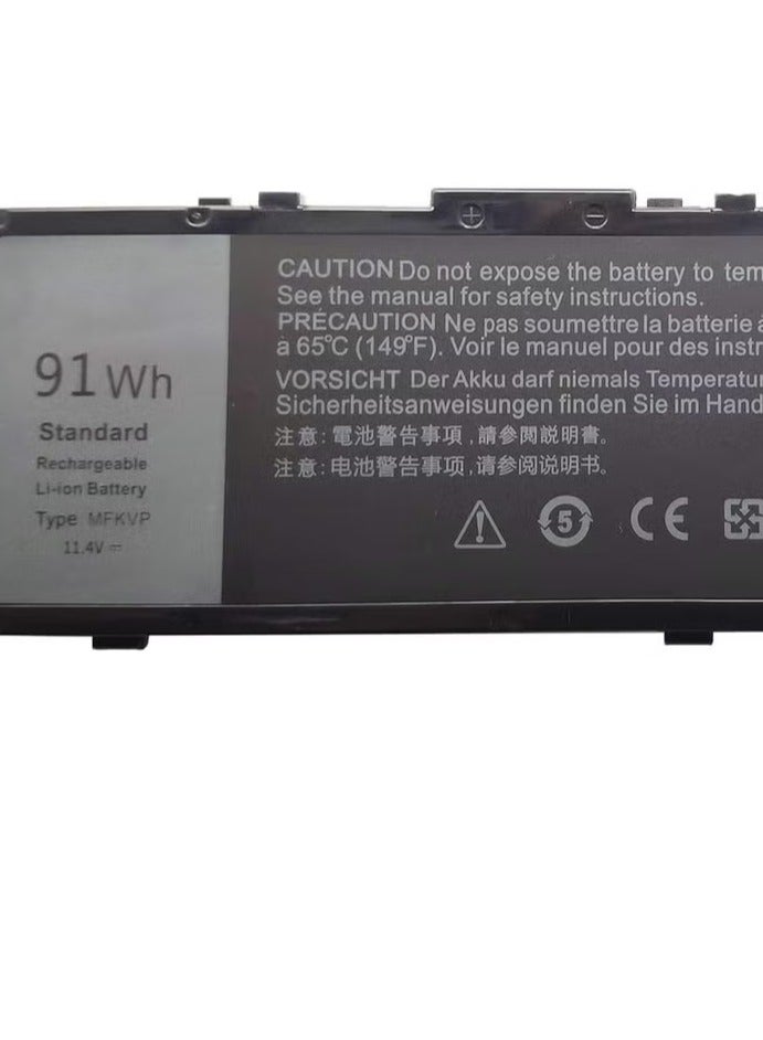 MFKVP Laptop Battery Compatible for Dell Precision 15 7510 7520 M7510 17 7710 7720 M7710 Series T05W1 GR5D3 0FNY7 1G9VM M28DH 451-BBSF 451-BBSE 91Wh 11.4V - Image 2