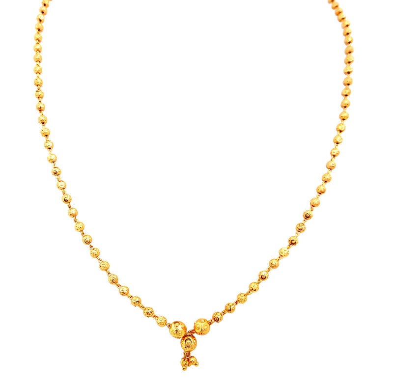 JHB Gold Plated Stylish Chain Neck Designer 18 inch MATARMALA Handmade Real Look Design Beauty Pave Natural Jewelry for Women Girls - Image 1