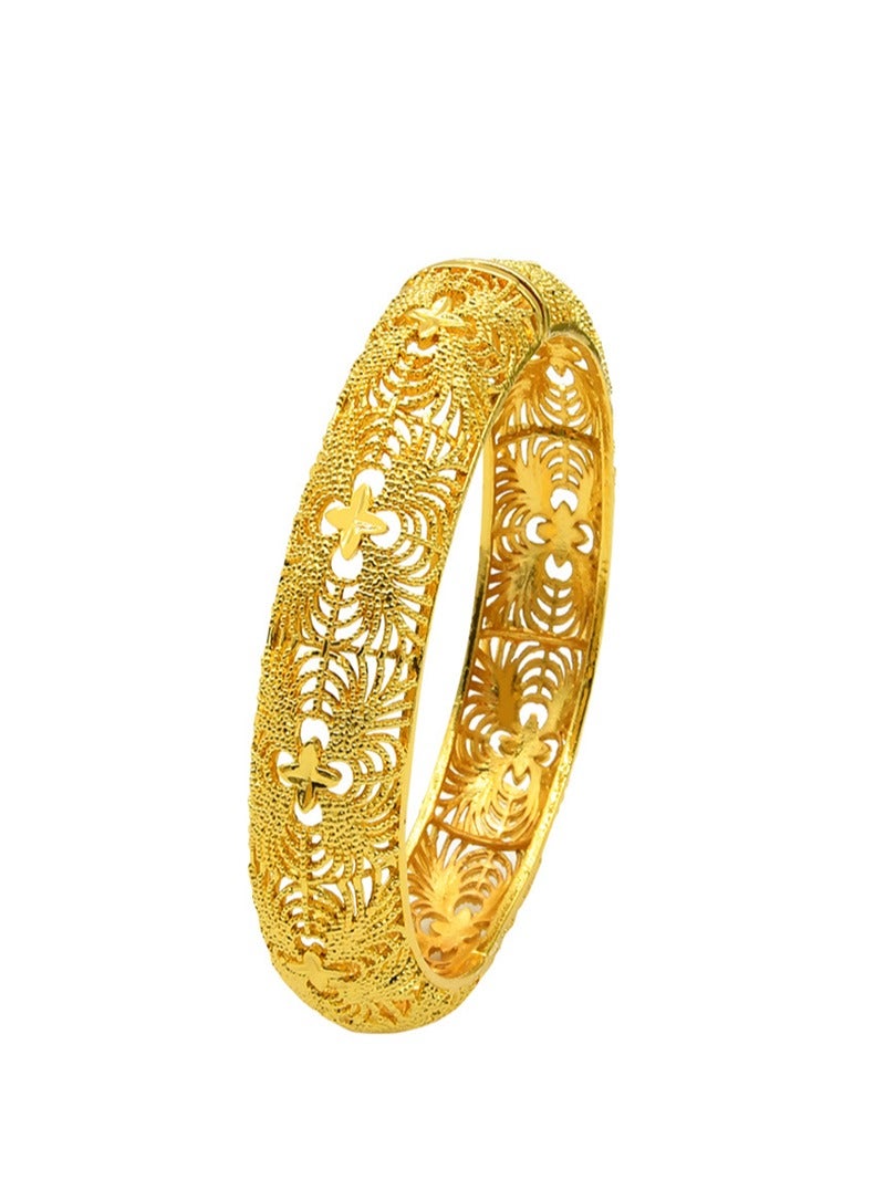 24K Gold Women Plated Hollow Bracelet - Image 1