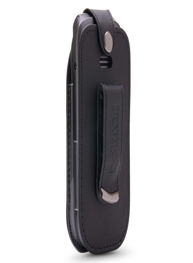 جراب BELTRON الجلدي المصمم خصيصًا لهاتف Consumer Cellular Link Z2332 و Link II Z2335 القابل للطي - الميزات: مشبك حزام دوار، حماية للشاشة ولوحة المفاتيح، وملاءمة محكمة - Image 3