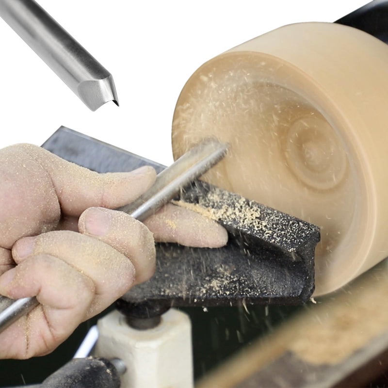 SIIIXS 1/2" HSS Bowl Gouge with Side Grind(3/8" Flute), Wood Lathe Bowl Turning Tools Spindle Gouge Chisel. - Image 3