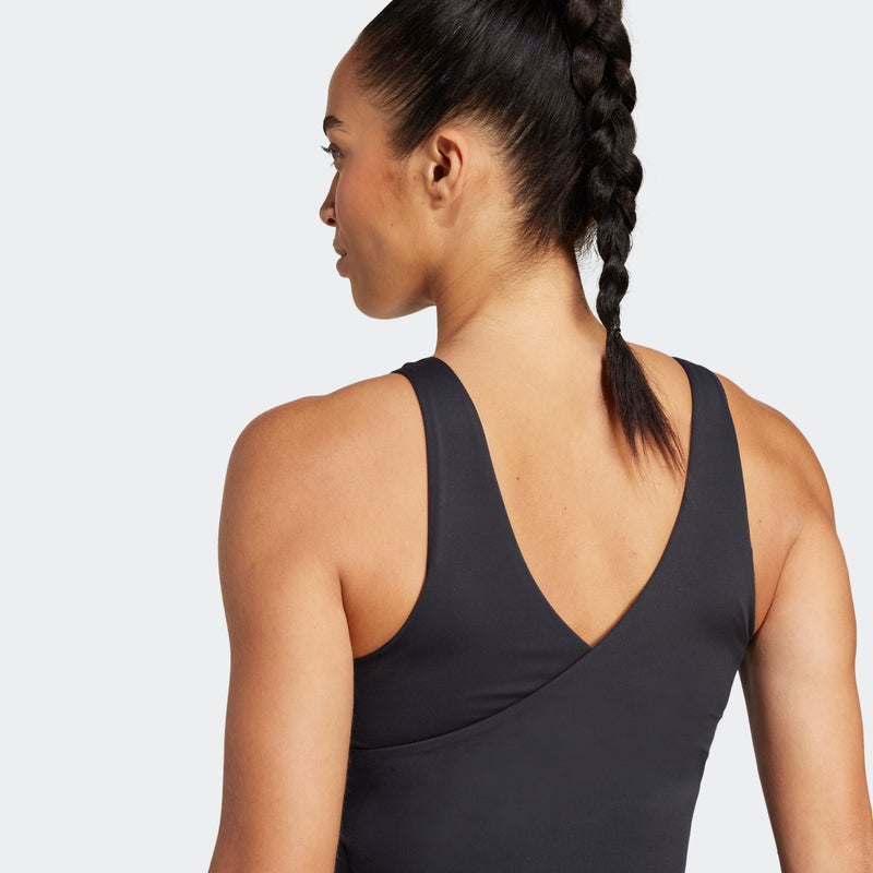 Adidas Yoga Crop Tank Top with Inner Shelf Bra - Violet Tone - Image 5