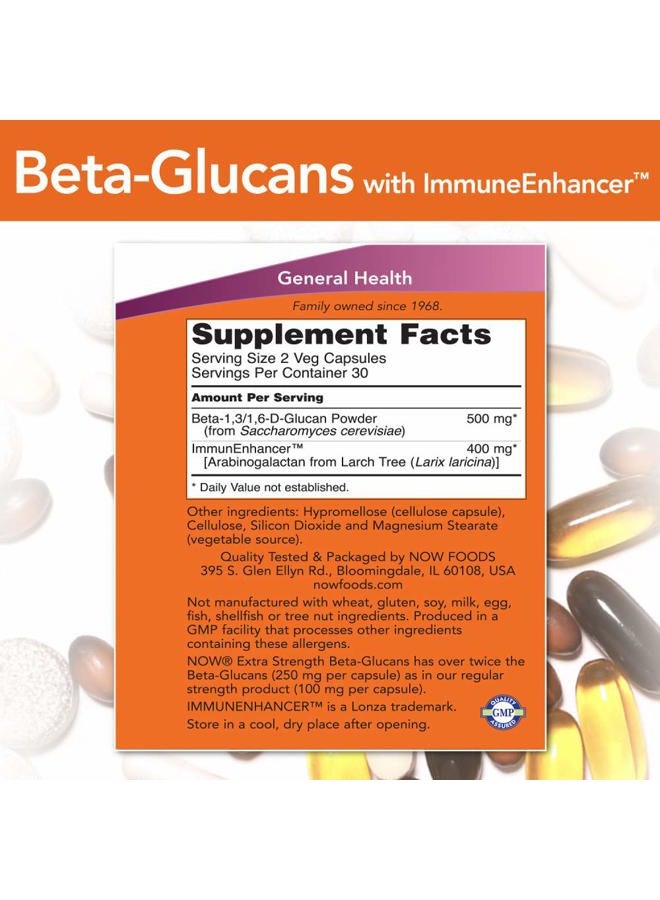 now Beta-Glucans with ImmunEnhancerâ„¢ 60 VegiCaps (Pack of 2) - Image 2
