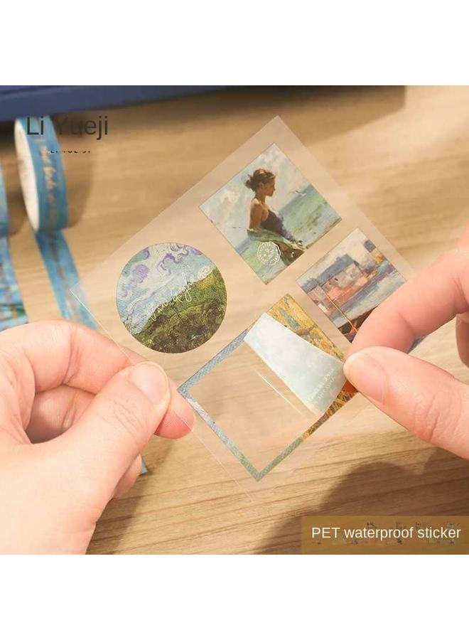 Bluejw | Oil Painting Hand Account Suit Gift Box High Color Value Book Simple Ins Student Hand Account Book Art Square Journal For Women - Image 5