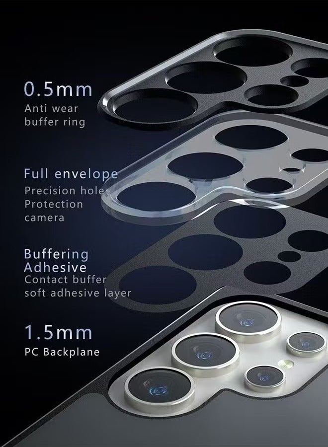 Case for Samsung Galaxy S25 Ultra 5G, Frosted Translucent Back Protective Slim Phone Cover, Anti-Fingerprints, Anti-Fall Drop Protection, Shockproof Case for Samsung Galaxy S25 Ultra 5G (Black) - Image 3